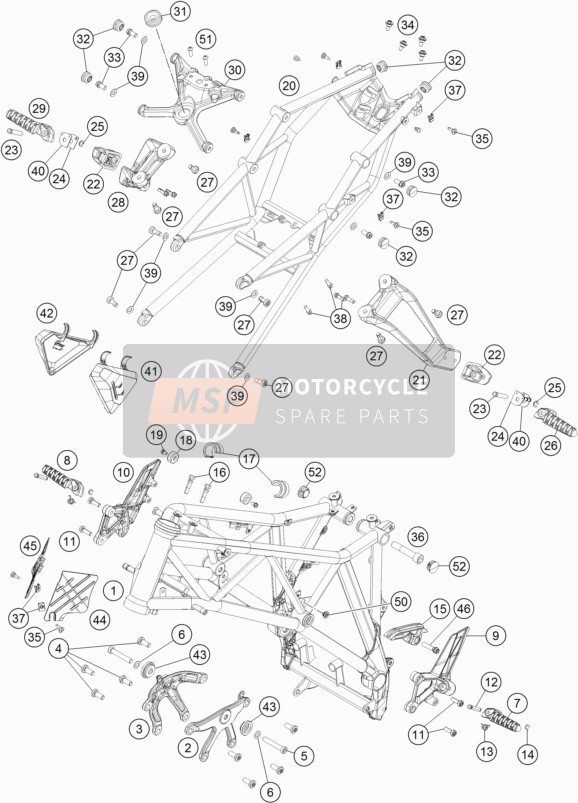 KTM 1290 SUPERDUKE R ORANGE ABS France 2015 Frame for a 2015 KTM 1290 SUPERDUKE R ORANGE ABS France