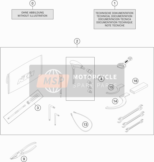 KTM 1290 SUPERDUKE R ORANGE ABS USA 2016 Separate Enclosure for a 2016 KTM 1290 SUPERDUKE R ORANGE ABS USA