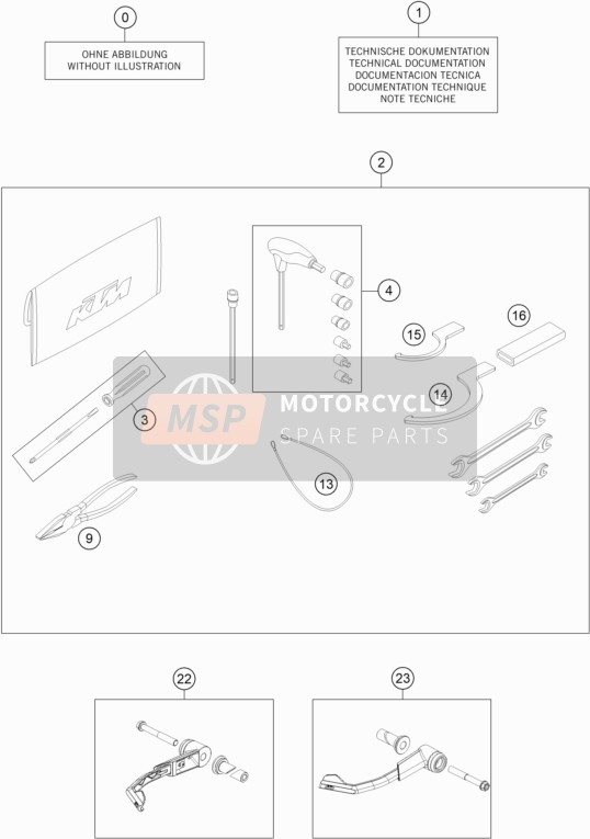 KTM 1290 SUPERDUKE R S.E. ABS France 2016 Separate Enclosure for a 2016 KTM 1290 SUPERDUKE R S.E. ABS France
