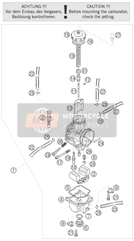 54531623205, Main Jet 205 Keihin, KTM, 1