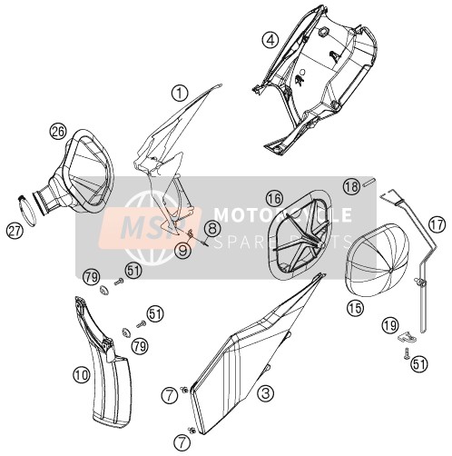 KTM 144 SX USA 2007 Luftfilter für ein 2007 KTM 144 SX USA