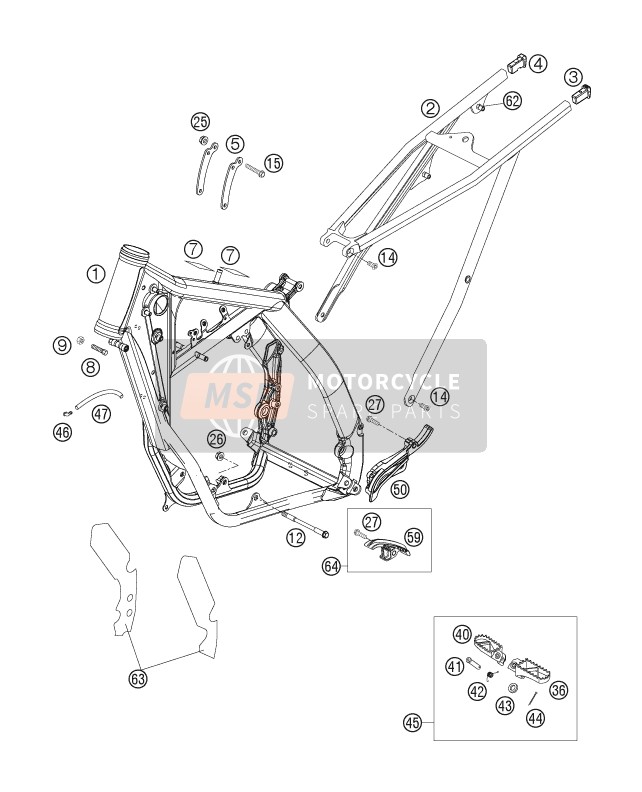 KTM 144 SX USA 2007 Cadre pour un 2007 KTM 144 SX USA