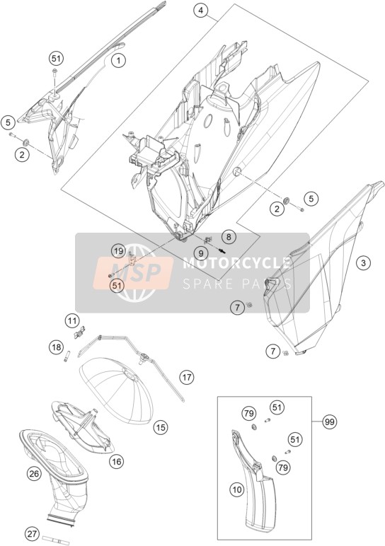 KTM 150 SX USA 2015 Filtre à air pour un 2015 KTM 150 SX USA