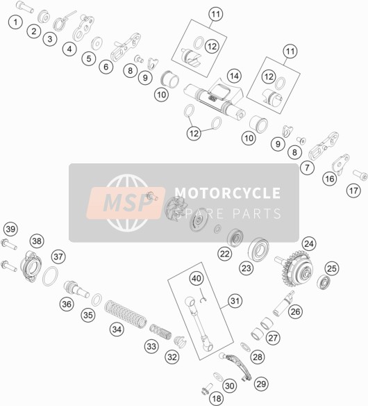 KTM 150 SX USA 2019 Controllo dello scarico per un 2019 KTM 150 SX USA