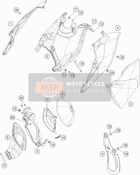 KTM 150 XC-W USA 2017 Luchtfilter voor een 2017 KTM 150 XC-W USA