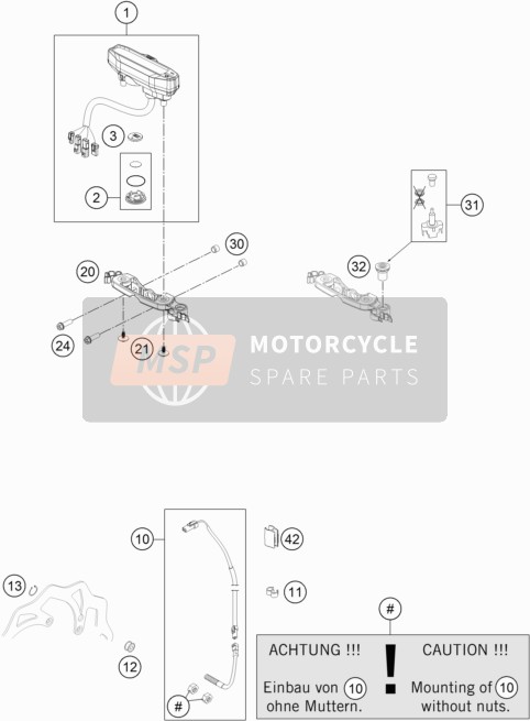 KTM 150 XC-W USA 2018 Instrumentos / Sistema de bloqueo para un 2018 KTM 150 XC-W USA
