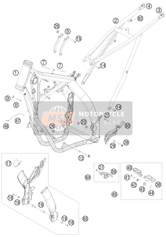 KTM 150 XC USA 2010 Frame voor een 2010 KTM 150 XC USA