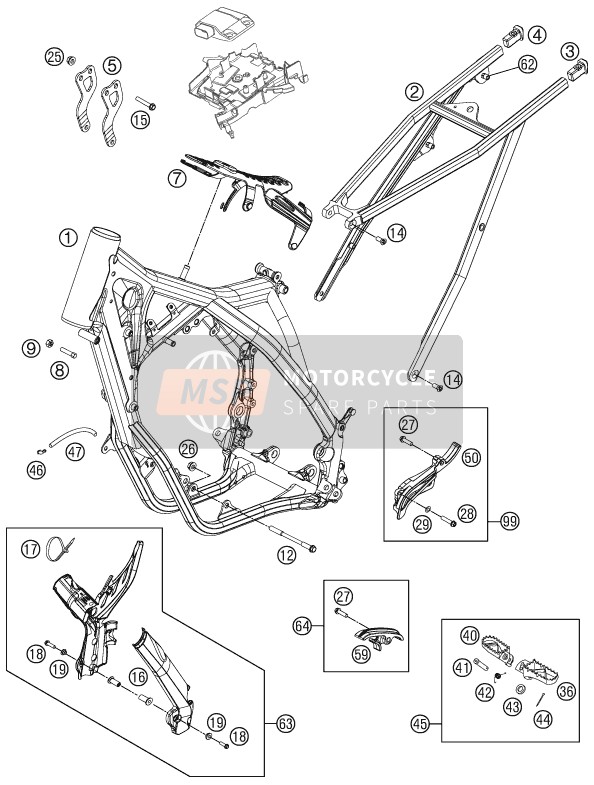 KTM 150 XC USA 2012 Cadre pour un 2012 KTM 150 XC USA