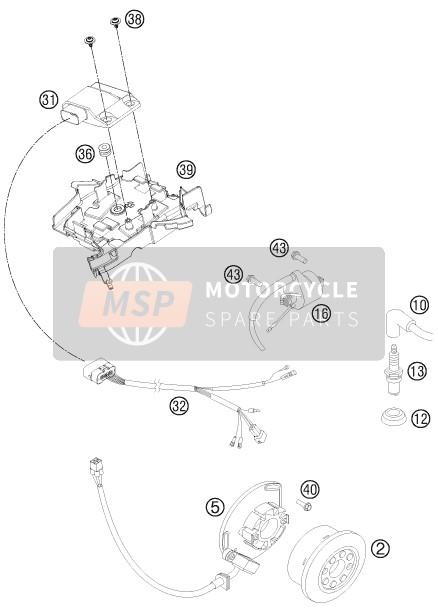 KTM 150 XC USA 2013 ZÜNDANLAGE für ein 2013 KTM 150 XC USA