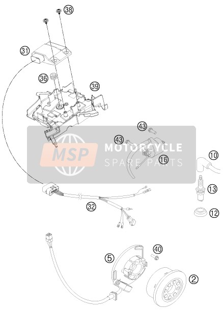 KTM 150 XC USA 2014 Sistema di accensione per un 2014 KTM 150 XC USA
