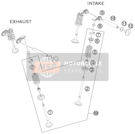 KTM 200 DUKE OR. W/O ABS B.D. Europe 2014 Valve Drive for a 2014 KTM 200 DUKE OR. W/O ABS B.D. Europe