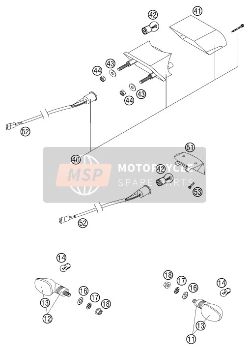 KTM 200 EXC - GS Europe 2002 Lighting System for a 2002 KTM 200 EXC - GS Europe