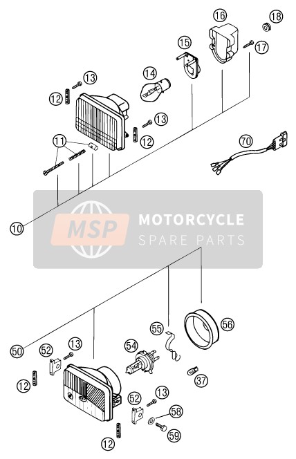 KTM 200 EXC Australia 2003 Lighting System for a 2003 KTM 200 EXC Australia