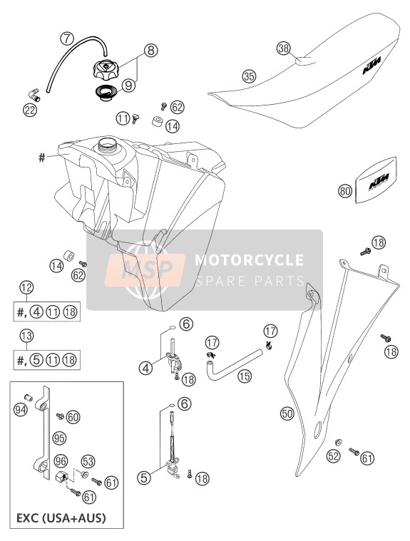 Tanque, Asiento