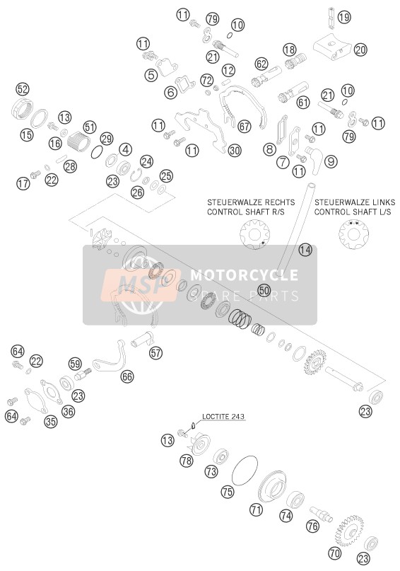 KTM 200 EXC Australia 2009 Contrôle d'échappement pour un 2009 KTM 200 EXC Australia