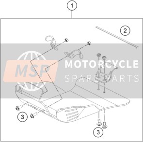 50303990200, Skid Plate Alu Cpl., KTM, 2