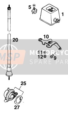 KTM 200 EXC JACKPINER USA 1997 INSTRUMENTE/SPERRSYSTEM für ein 1997 KTM 200 EXC JACKPINER USA