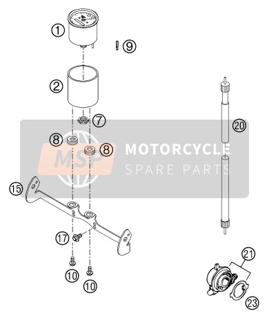 KTM 200 EXC SGP Asia 2000 INSTRUMENTE/SPERRSYSTEM für ein 2000 KTM 200 EXC SGP Asia