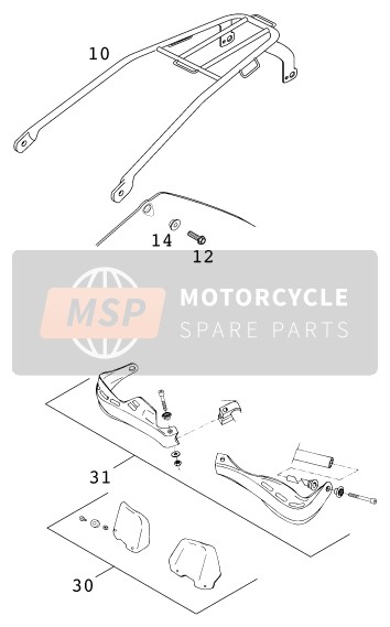 KTM 200 EXC SGP Asia 2001 Accesorios para un 2001 KTM 200 EXC SGP Asia