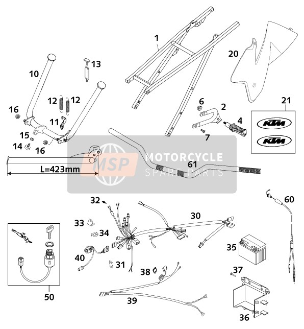 52308093000, Decal Oval Spoiler 2001, KTM, 0