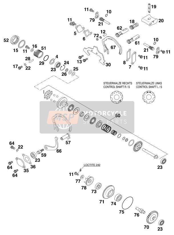 KTM 200 MXC USA 1998 Controllo dello scarico per un 1998 KTM 200 MXC USA