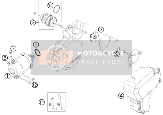 KTM 200 XC-W USA 2013 Elektrischer Anlasser für ein 2013 KTM 200 XC-W USA