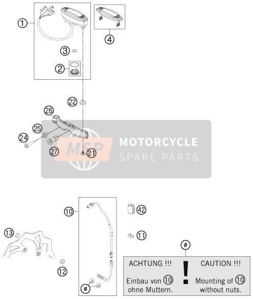 KTM 200 XC-W USA 2014 Instruments / Lock System for a 2014 KTM 200 XC-W USA