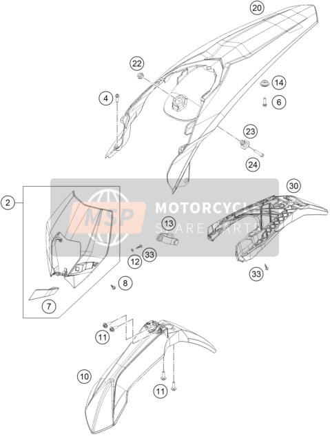 7770802200030, Brake Hose Guide Black 13, KTM, 3