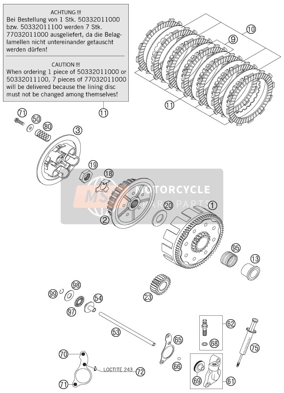 KTM 200 XC USA 2006 Clutch for a 2006 KTM 200 XC USA