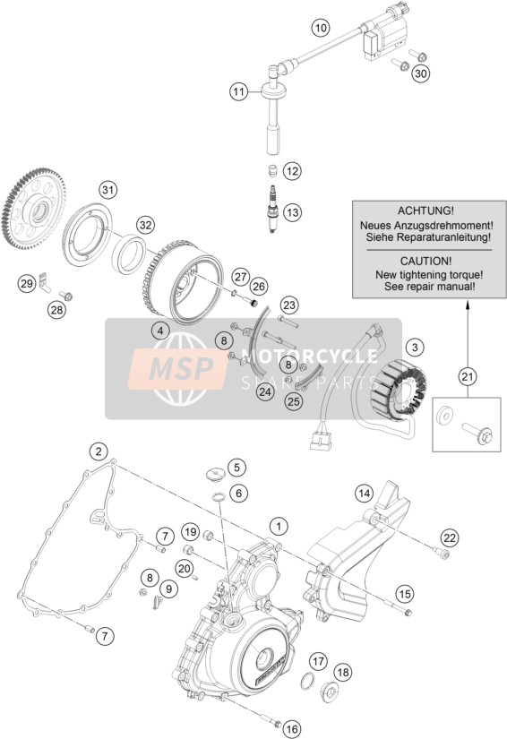 KTM 250 DUKE BL. ABS CKD Malaysia 2016 Ignition System for a 2016 KTM 250 DUKE BL. ABS CKD Malaysia