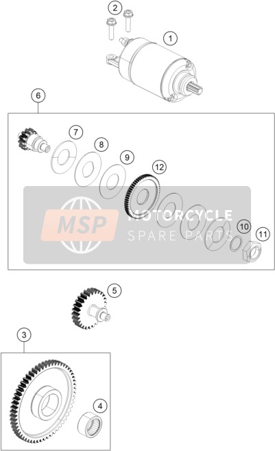 KTM 250 DUKE WHITE ABS CKD Malaysia 2015 Electric Starter for a 2015 KTM 250 DUKE WHITE ABS CKD Malaysia