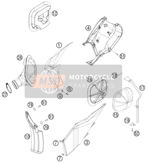 77006026100, Soffietto Filtro, KTM, 0