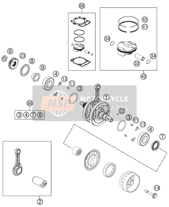 0760405560, Shaft Seal Ring A40X55X6 Viton, KTM, 0