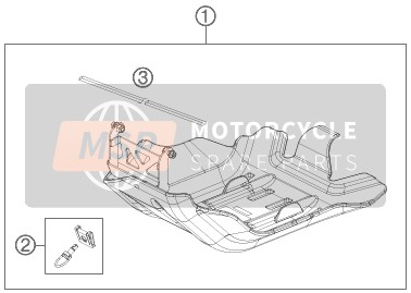 KTM 250 EXC-F Australia 2016 Protezione motore per un 2016 KTM 250 EXC-F Australia