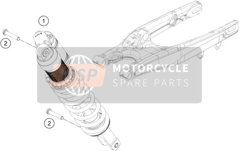 KTM 250 EXC-F USA 2019 Shock Absorber for a 2019 KTM 250 EXC-F USA