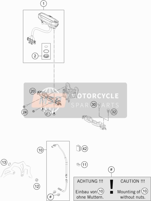 KTM 250 EXC-F CKD Brazil 2015 Instrumentos / Sistema de bloqueo para un 2015 KTM 250 EXC-F CKD Brazil