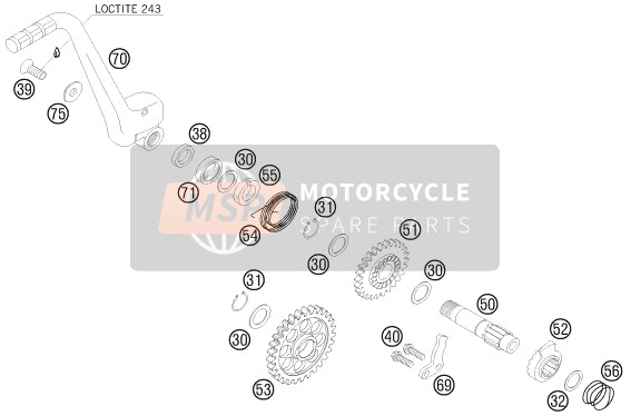 KTM 250 EXC-F FACTORY EDIT. Europe 2011 Kick Starter para un 2011 KTM 250 EXC-F FACTORY EDIT. Europe