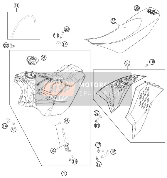 Tanque, Asiento