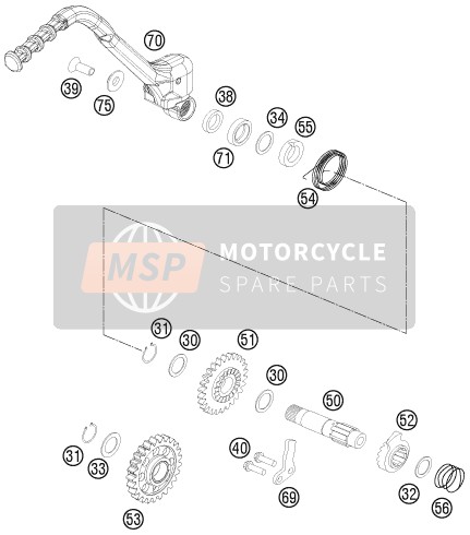 KTM 250 EXC-F FACTORY EDITION Europe 2015 Démarreur au pied pour un 2015 KTM 250 EXC-F FACTORY EDITION Europe