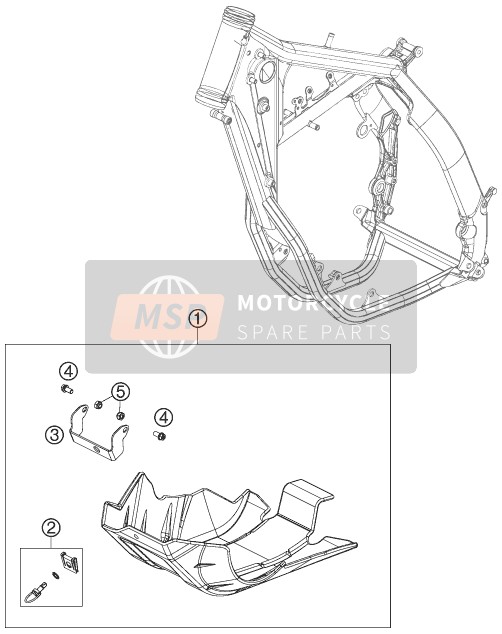 KTM 250 EXC-F Six Days Europe 2009 Engine Guard for a 2009 KTM 250 EXC-F Six Days Europe