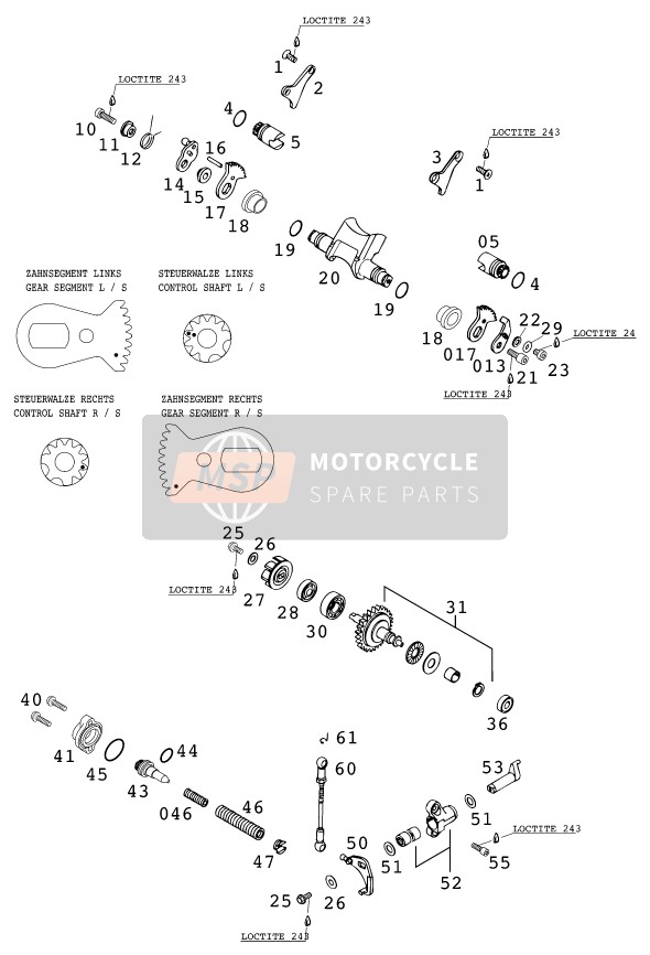 KTM 250 EXC Europe 1999 Contrôle d'échappement pour un 1999 KTM 250 EXC Europe