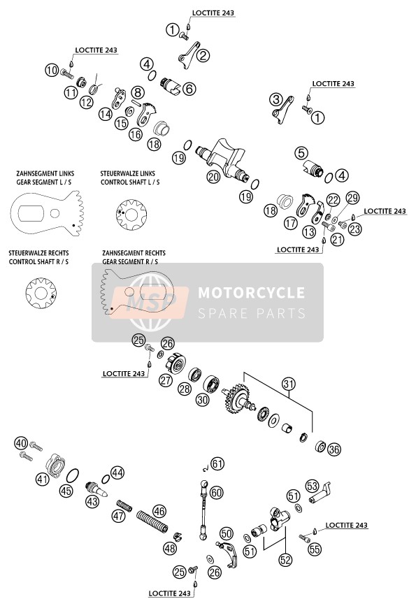 KTM 250 EXC Europe 2002 Contrôle d'échappement pour un 2002 KTM 250 EXC Europe