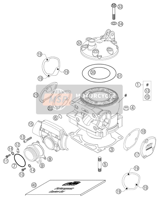 KTM 250 EXC Australia 2003 Cylinder for a 2003 KTM 250 EXC Australia