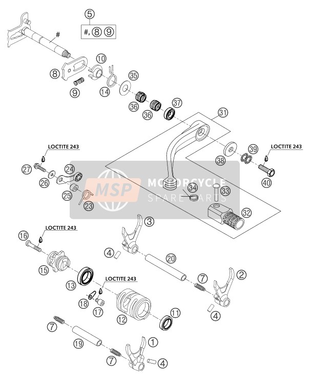 61234008044, Sliding Plate, KTM, 1