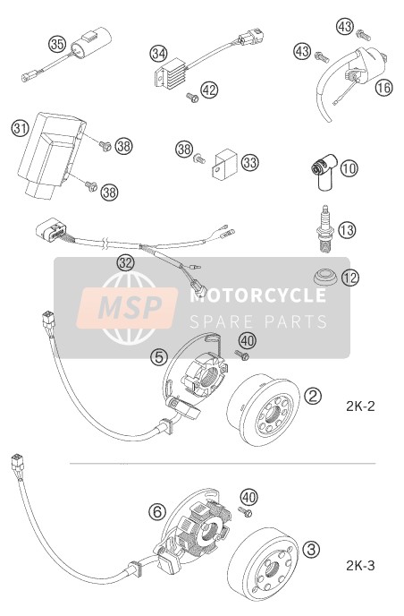 KTM 250 EXC Australia 2005 Ignition System for a 2005 KTM 250 EXC Australia