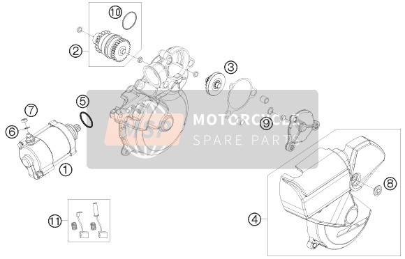 KTM 250 EXC Australia 2009 Electric Starter for a 2009 KTM 250 EXC Australia