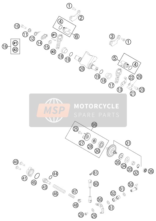 KTM 250 EXC Europe 2011 Exhaust Control for a 2011 KTM 250 EXC Europe