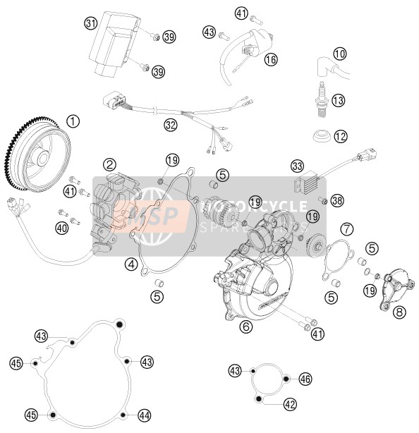 KTM 250 EXC Australia 2012 Ignition System for a 2012 KTM 250 EXC Australia