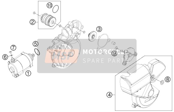 KTM 250 EXC Europe 2013 Avviamento elettrico per un 2013 KTM 250 EXC Europe