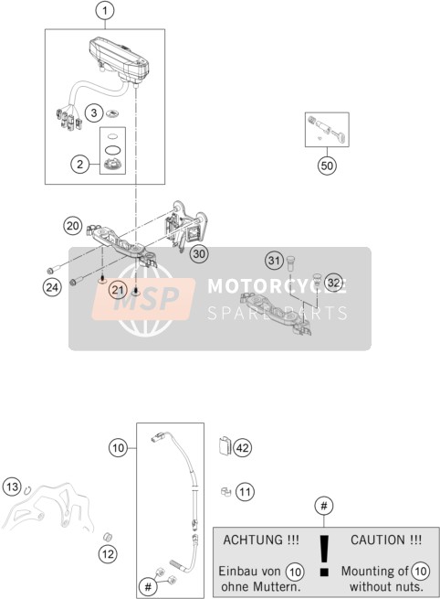 KTM 250 EXC Australia 2016 Instruments / Système de verrouillage pour un 2016 KTM 250 EXC Australia